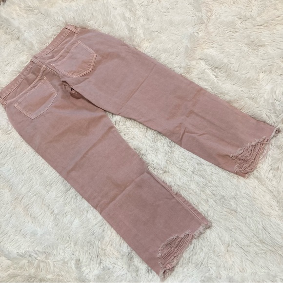 Pink Jeans Distressed Boyfriend Crop Size 2 26 Regular - Picture 2 of 8